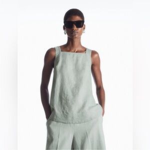 Cos Tie-back Linen Top